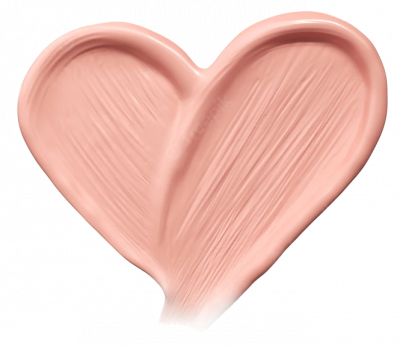 crema rosa a forma di cuore